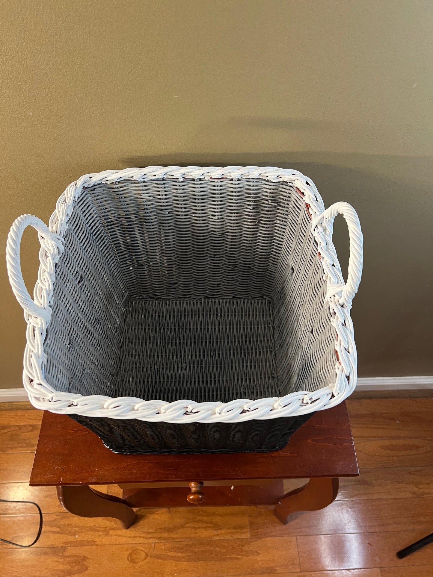 Up cycled wicker basket