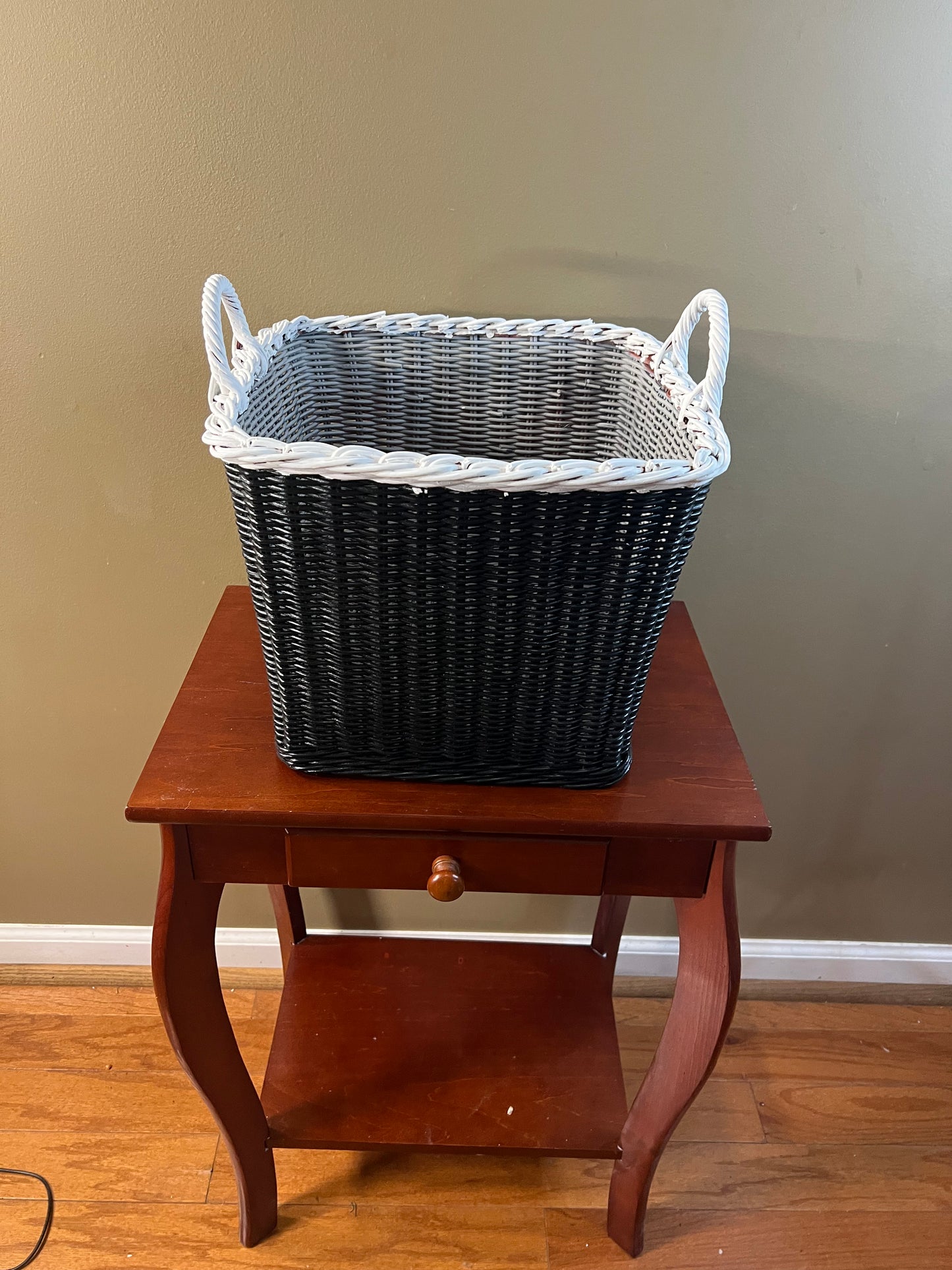 Up cycled wicker basket