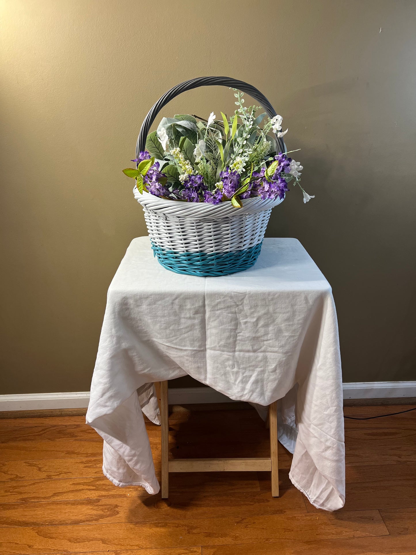 Up cycled wicker basket