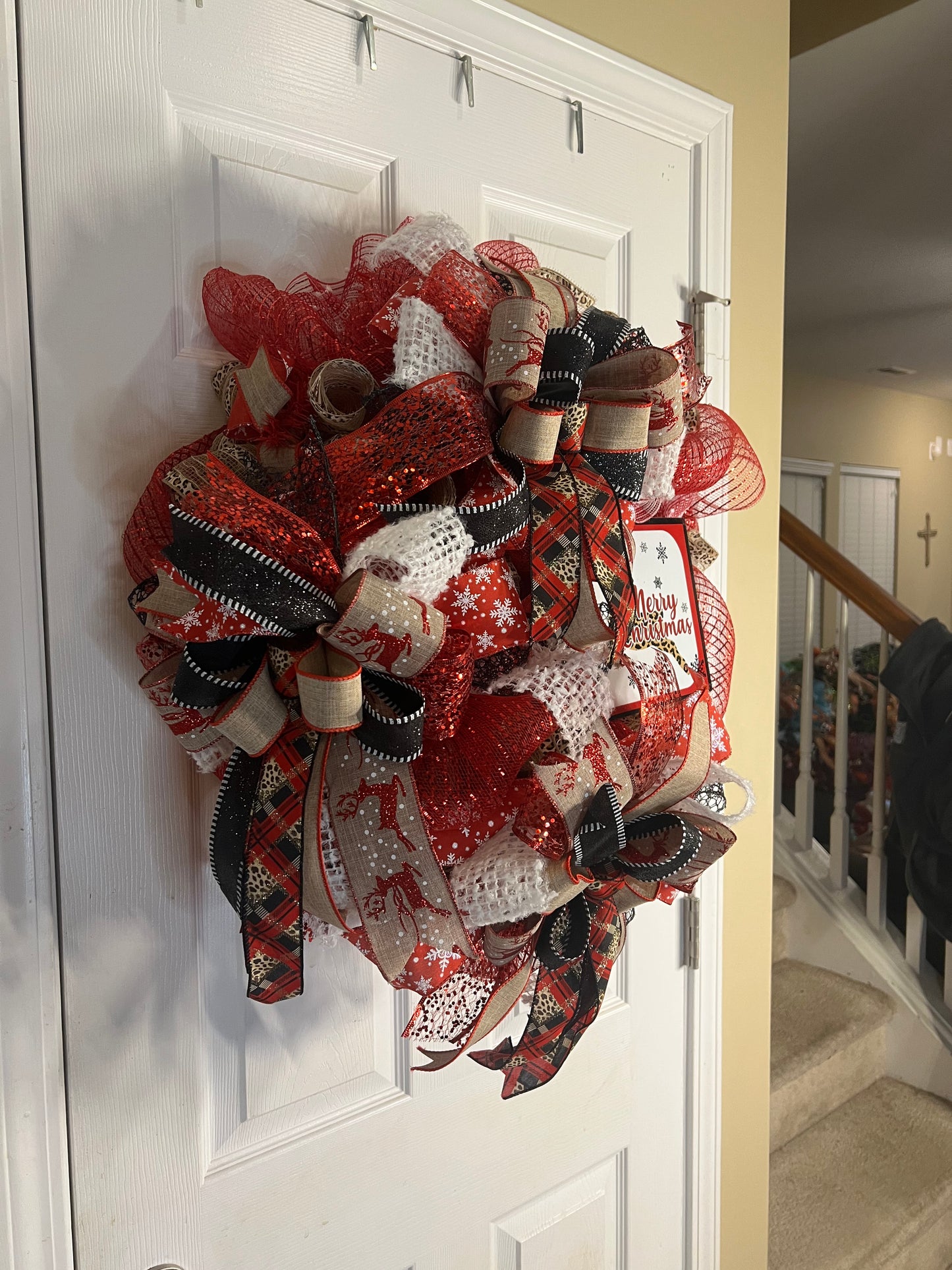 Merry Christmas Deco Mesh wreath