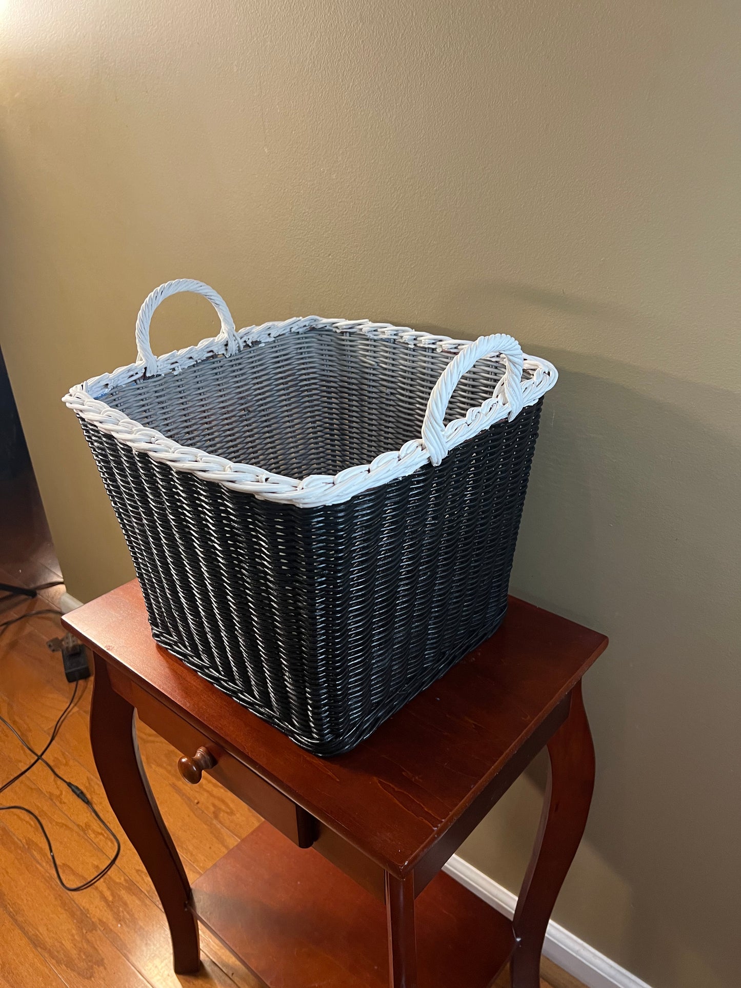 Up cycled wicker basket