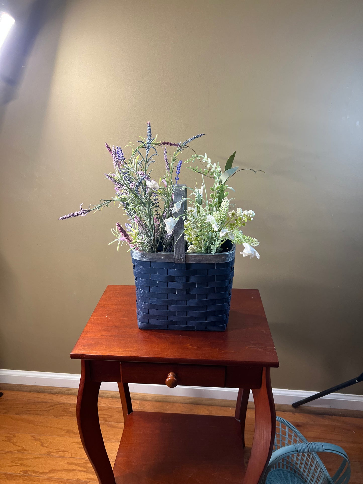 Up Cycled wicker bottle basket