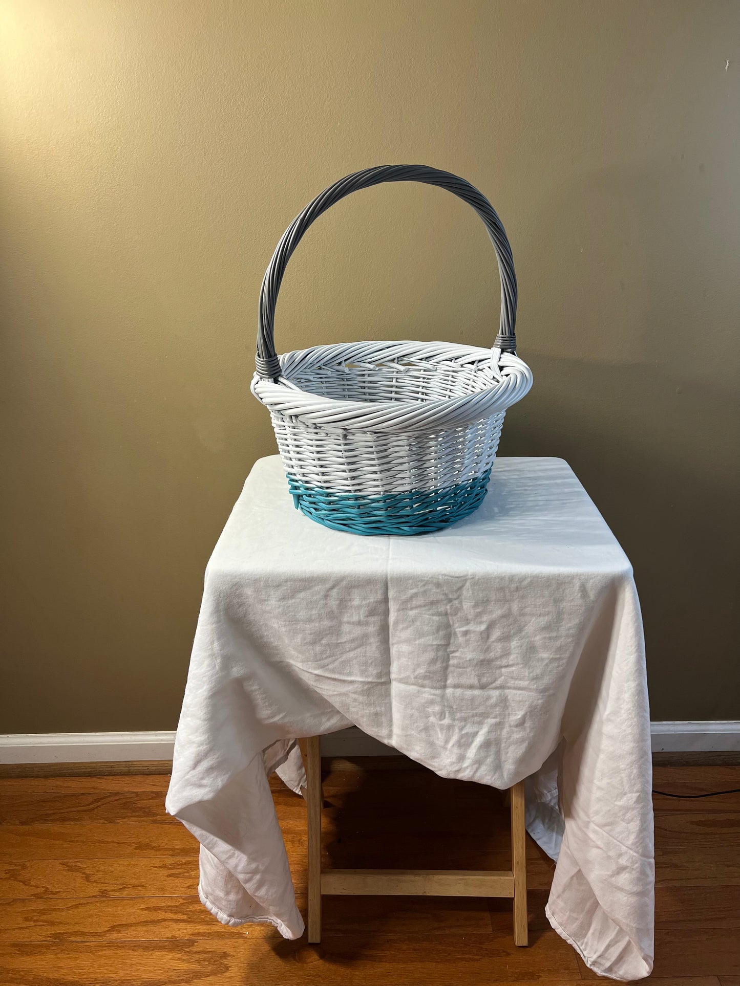 Up cycled wicker basket