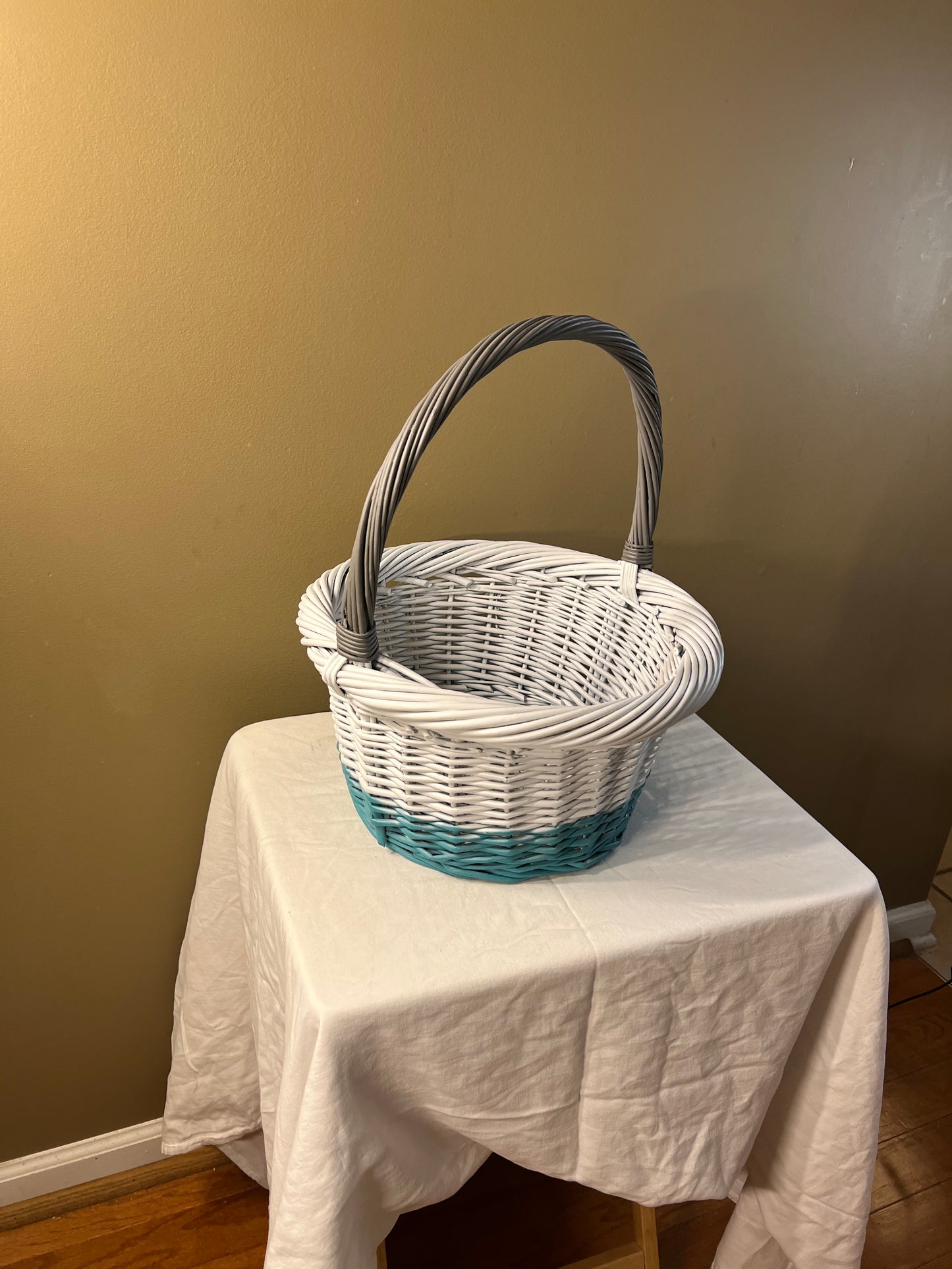 Up cycled wicker basket