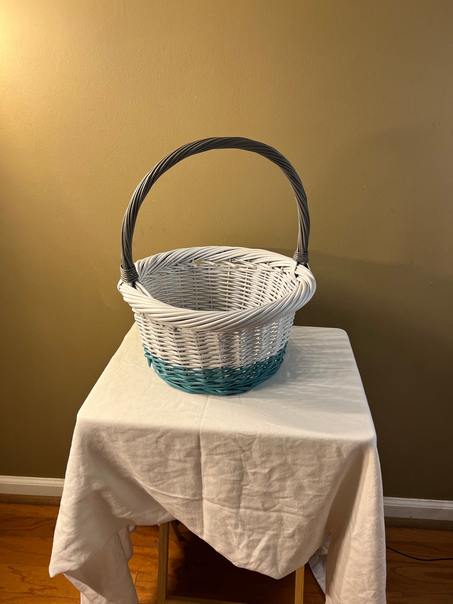 Up cycled wicker basket