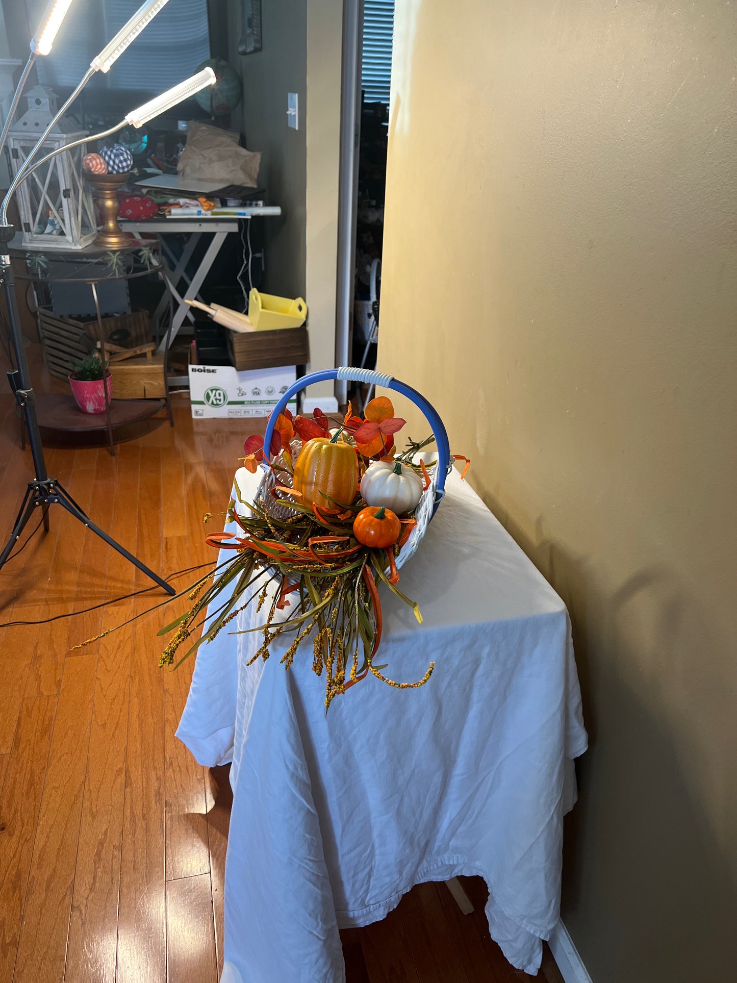 Up-cycled Flower trug wicker basket